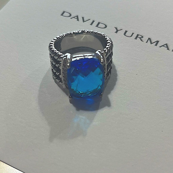 DAVID YURMAN Wheaton Blue Topaz Ring - Picture 1 of 14